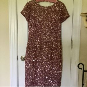 Pink/purple ish Sequin cap sleeve beautiful dress